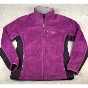 Mountain Hardware Jacket Women's Sz XL Purple Monkey Fleece Full Zip Outdoors